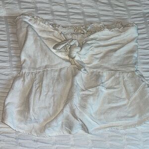 cute white strapless top